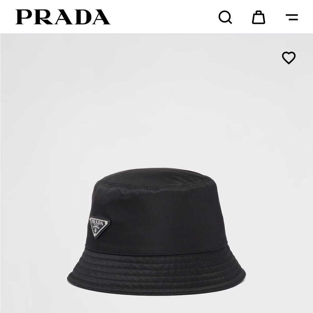 Prada Black Bucket Hat